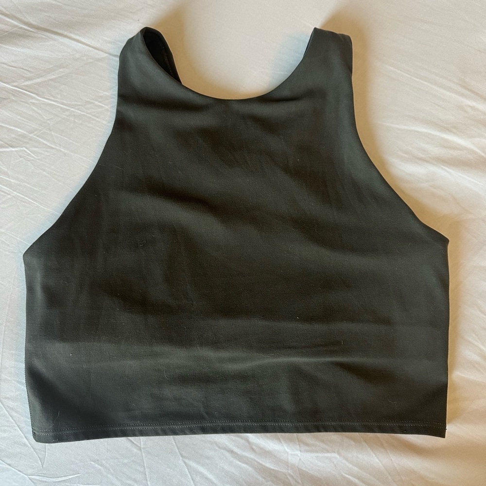 Athleta Charcoal Sleeveless Crop Top